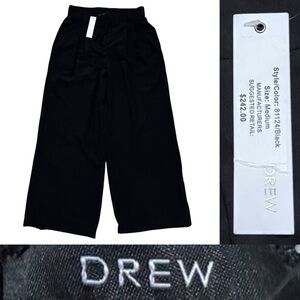 NWT Drew Jolie Wide Leg Pleated Trousers Women’s Size Medium In Black